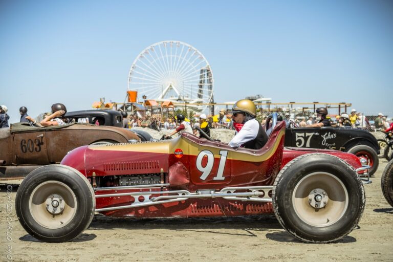 TROG vintage race car on the beach